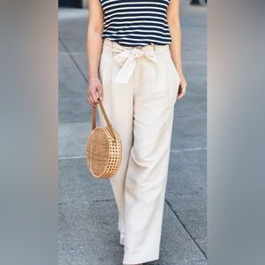 ANN TAYLOR PANTS WOMEN’S BEIGE COLOR SIZE 6 WITH POCKETS ZIPPER HIGH WAIST #0197